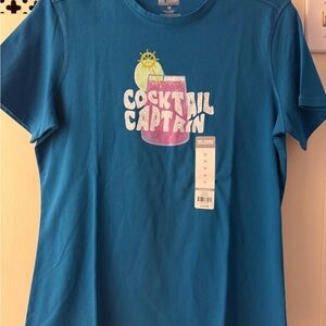 Reel Legends Teal Performance T-Shirt “Cocktail “Captain”